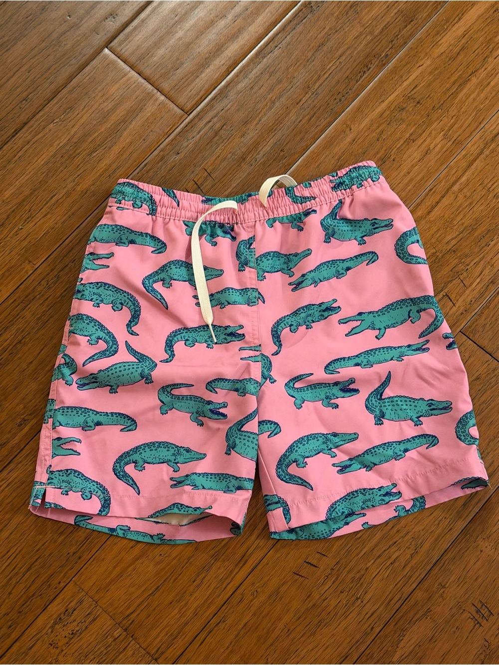 Chubbies Kids Pink Alligator Print Swim Shorts